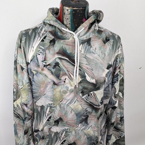 PLAYCLOTHS MENS LONG SLEEVE DOVE PULLOVER HOODIE SIZE MEDIUM - Picture 4 of 8